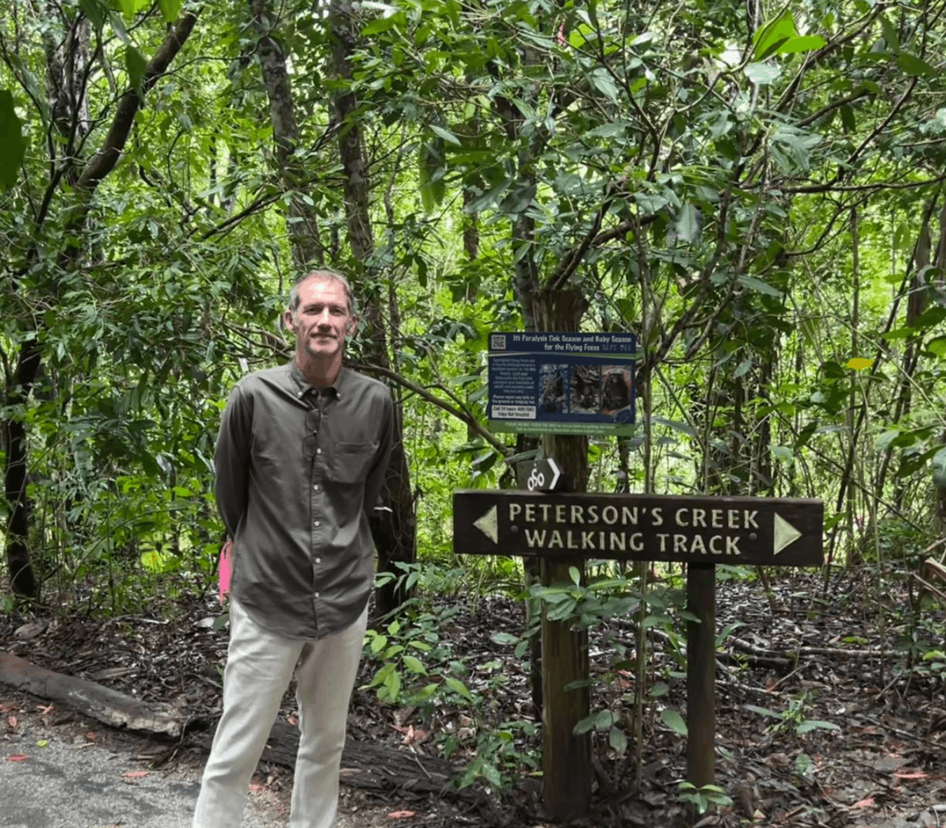 David in the Wet Tropics rainforest